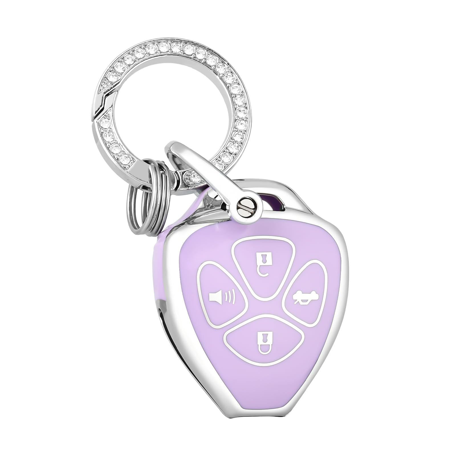 OFFCURVE Key Fob Cover with Keychain for Toyota, Car Key Case for Toyota 2009-2016 Venza/Camry 2007 2008 2009 2010 2011/Corolla 2009-2010Car Smart Key