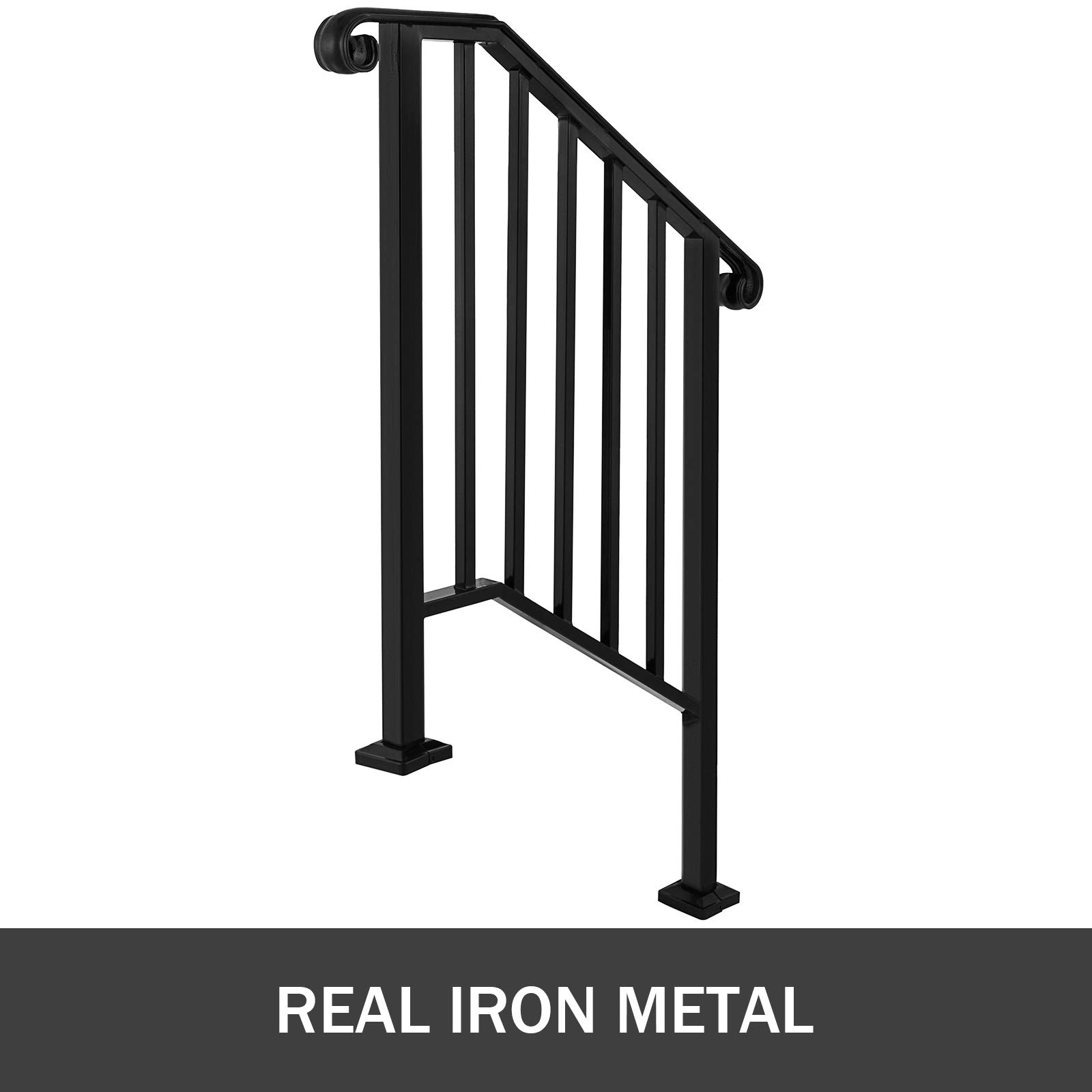 Corrimano Per Scale Moderno - Acciaio Inox, Nero Opaco, Montaggio A Parete - 1-6 Metri - Foto 11