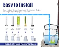 Vista 3 de Green Expert - Bomba sumergible de sumidero de 1/3 HP con interruptor de sensor de flujo único, drenaje de agua de última pulgada para sótano