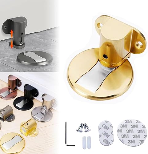 Succión de tierra de acero inoxidable 304, sin perforación, tope magnético de puerta de acero inoxidable, tope de puerta magnético, tapón de puerta