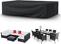 Vista 1 de STARTWO Fundas para muebles de patio, impermeables, resistentes al desgarro, rectangular, para mesa y sillas, funda de sofá modular para exteriores