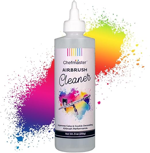 Chefmaster Airbrush Cleaner 9 oz – Removes Color Residue, Prevents Buildup & Extends Airbrush Lifespan – Compatible with All Airbrush Brands