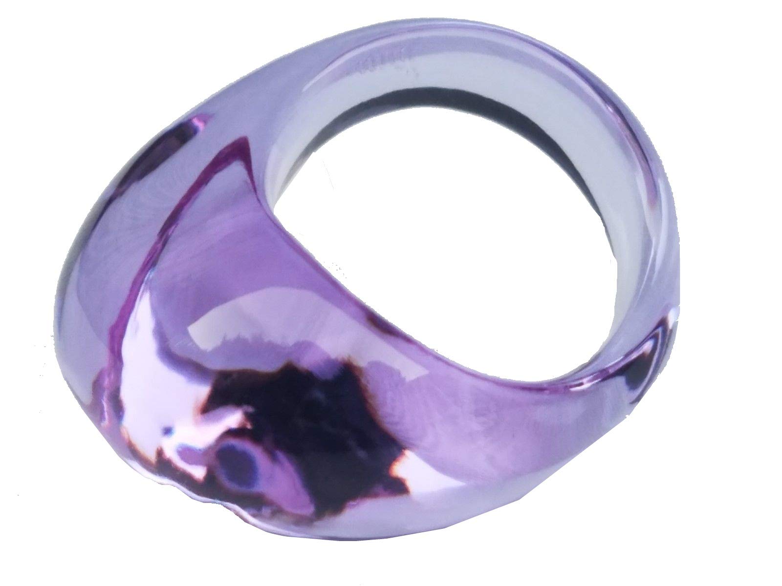 Baccarat Galet Ring Parma Violet Crystal Size 55