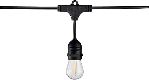 Miniatura 5 de Satco Lighting S8030 Satco Lighting S8030 288 pulgadas de largo 12 luces LED transparentes de 12 W con bombillas S14 y cable negro 2200 K