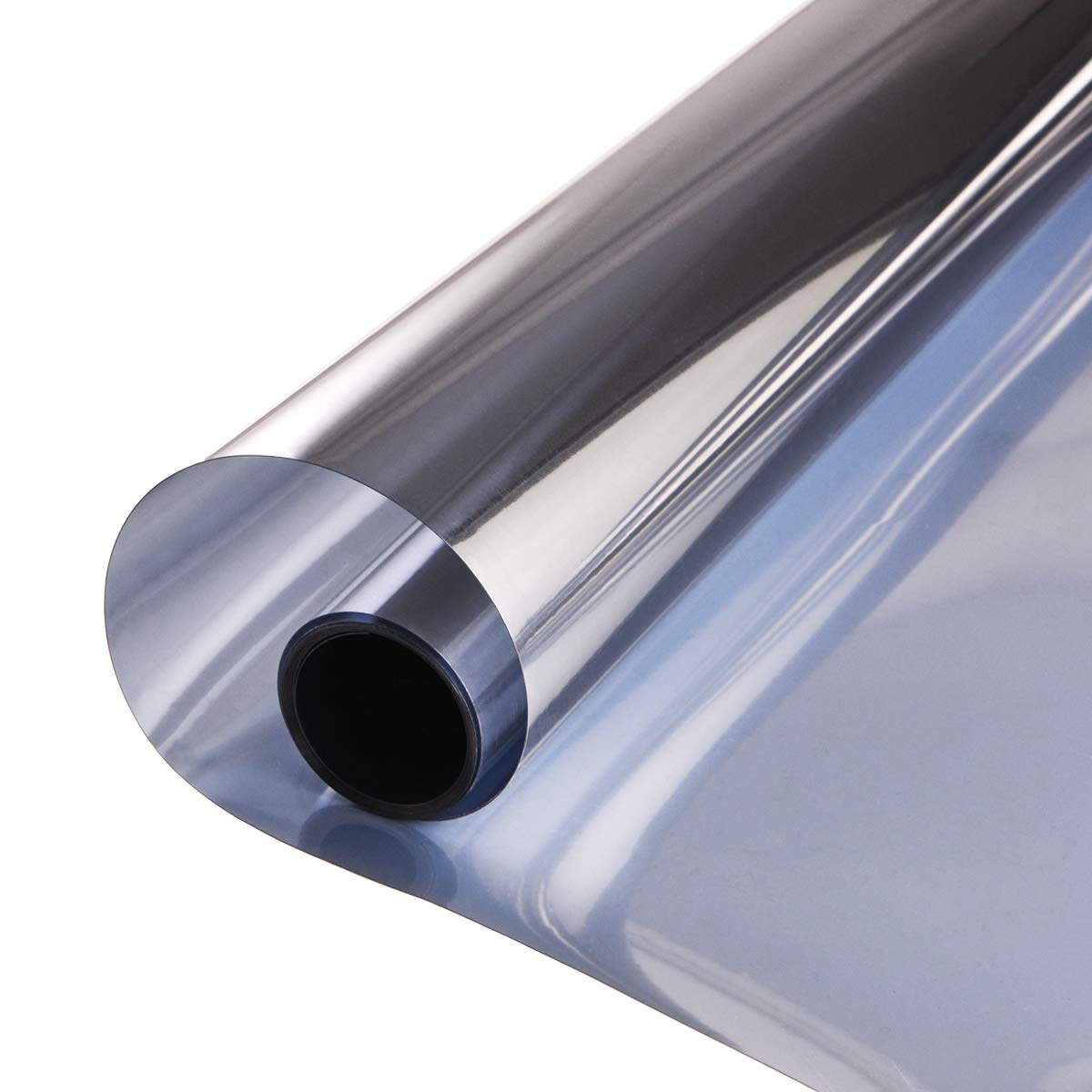 bofeifs One Way Window Film Sun Blocking (35.6"x 78.7") Daytime Privacy Heat Control Mirror Glass Film Static Cling Decorative Window Tint for Home and Office (Silver)