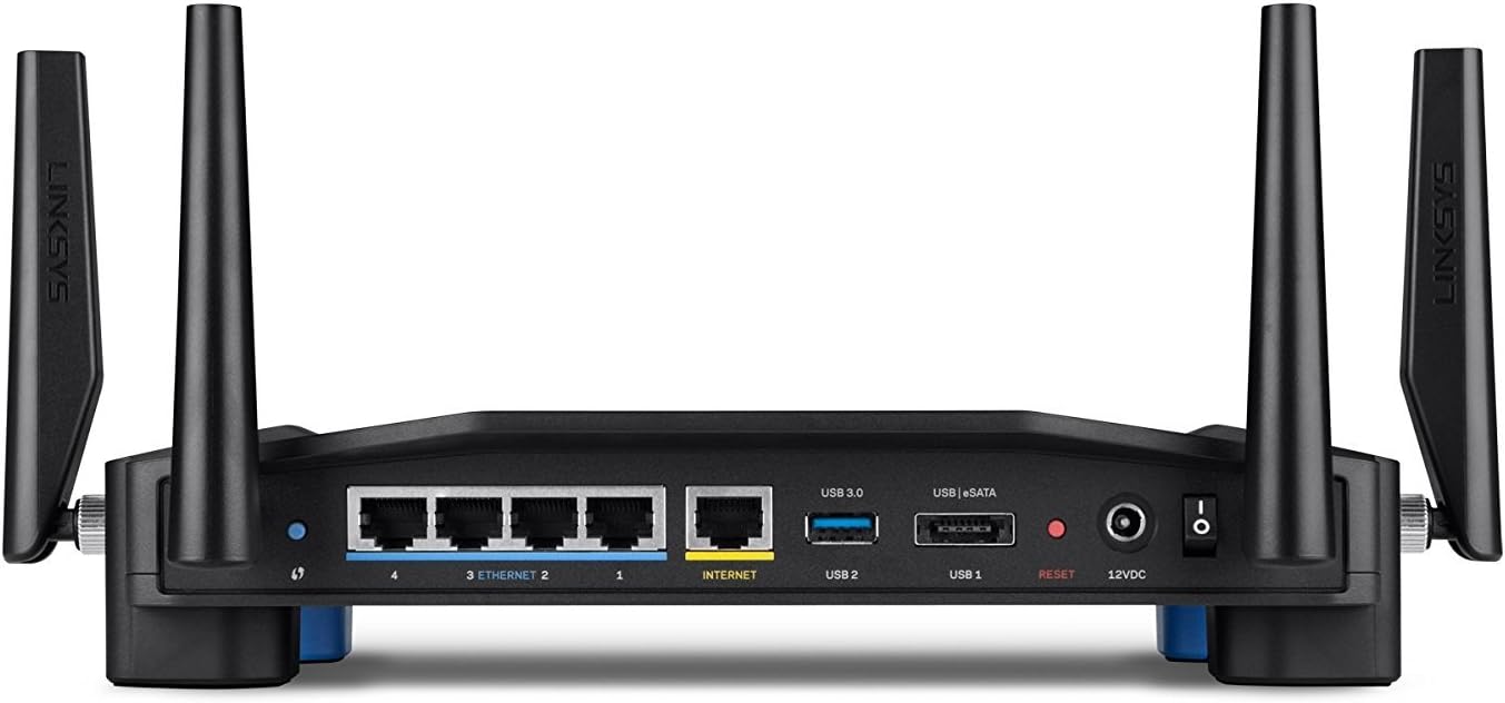 Linksys WRT1900AC V2 Dual Band Smart Wi-Fi Wireless AC Router (2.4 + 5GHz) - (Renewed)