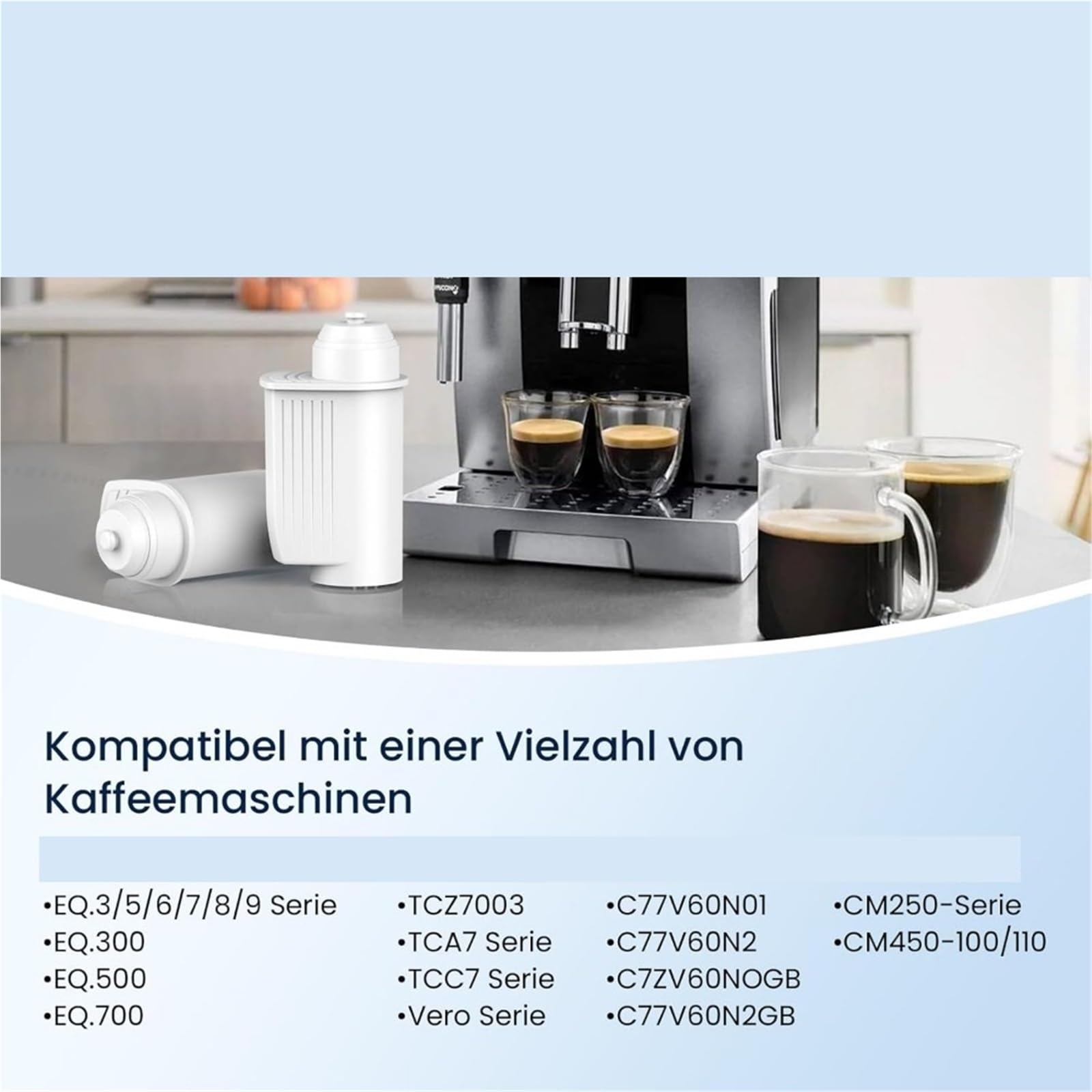 Sostituzione Del Filtro Dell'acqua For Caffè Da 1/2/4/6 Pezzi, Compatibile Con Siemens, Accessorio For Macchina For Caffè Espresso EQ6 EQ9 EQ700 EQ Series(4pcs)