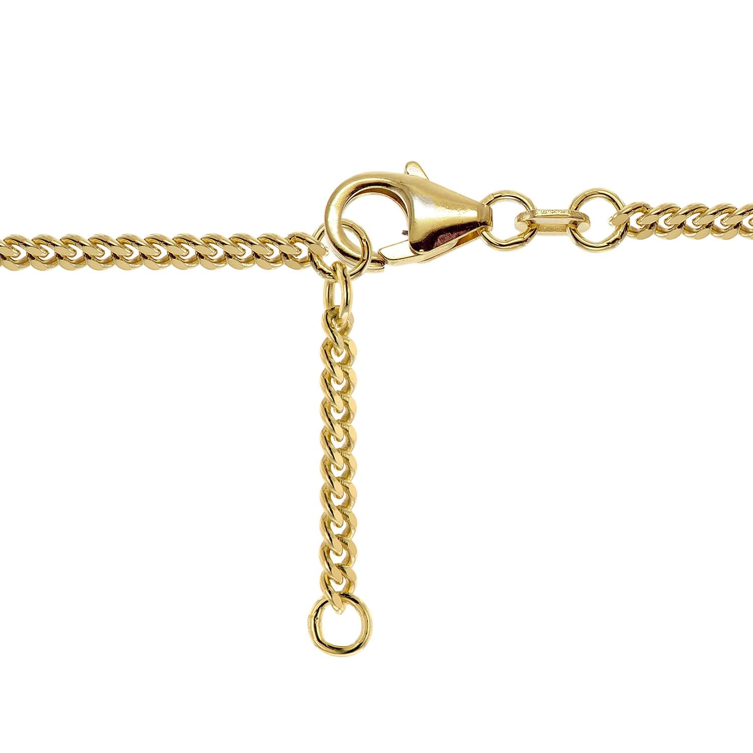 trendor Pulsera infantil con trébol verde, plata 925, chapada en oro, 21663 | Pulsera cómoda de cadena plana, joyería elegante para niños,