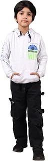 Kidzo Solid Sweatshirt for Boys | Everyday Comfort Sweatshirt | Regular | Light White | 8-9 Years | KIDS14963 Price In India