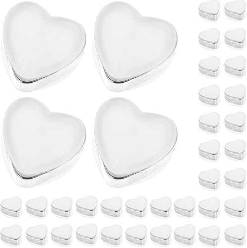 EXCEART 100 piezas de aretes de silicona con forma de corazón, repuesto en forma de corazón, tapón trasero de goma para aretes