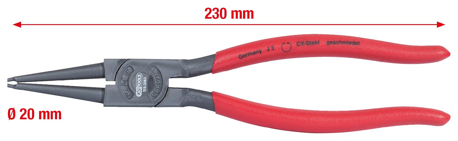 KS Tools Straight Internal Circlip Pliers, Clear - Image 2