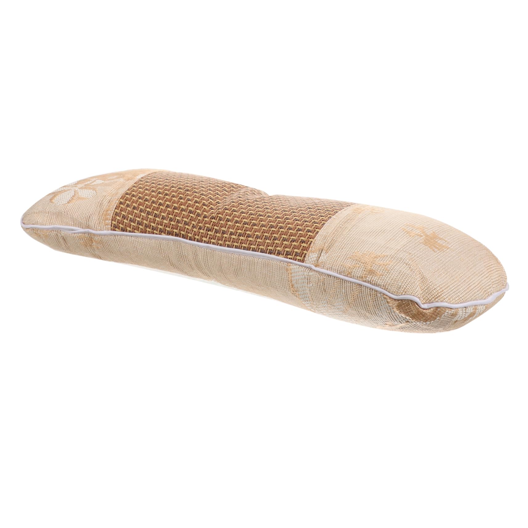 ABOOFAN Ergonomic Neck Roll Pillow for Pain Relief Summer Silk Support Cushion for Back Side and Stomach Sleepers