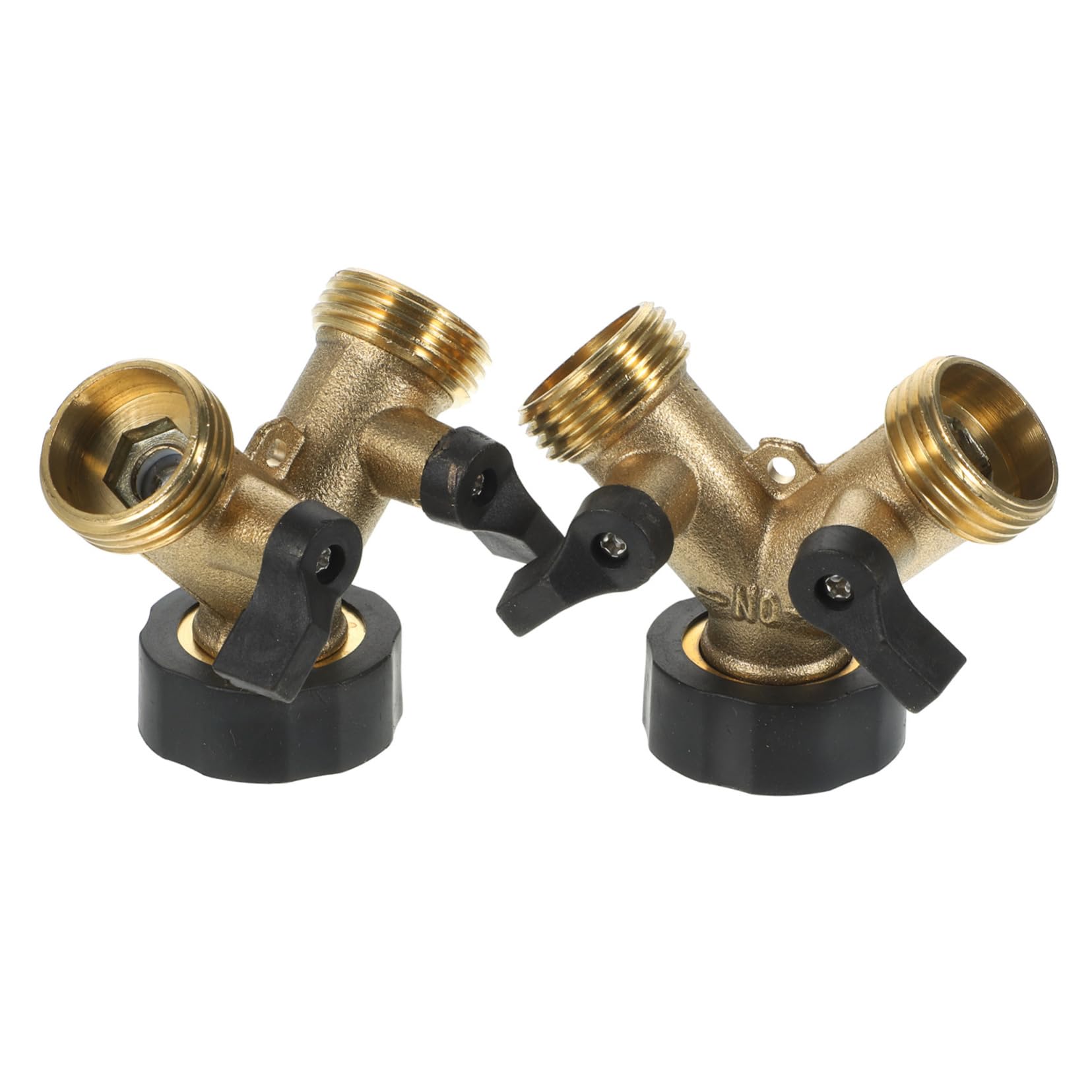ifundom 2pezzi y Distributore Rubinetto Giardino Connettore Tubo Flessibile Divisore per Rubinetto y Connettore per Tubo Flessibile Doppia Via per Acqua Raccordi Collegamento Rapido per da