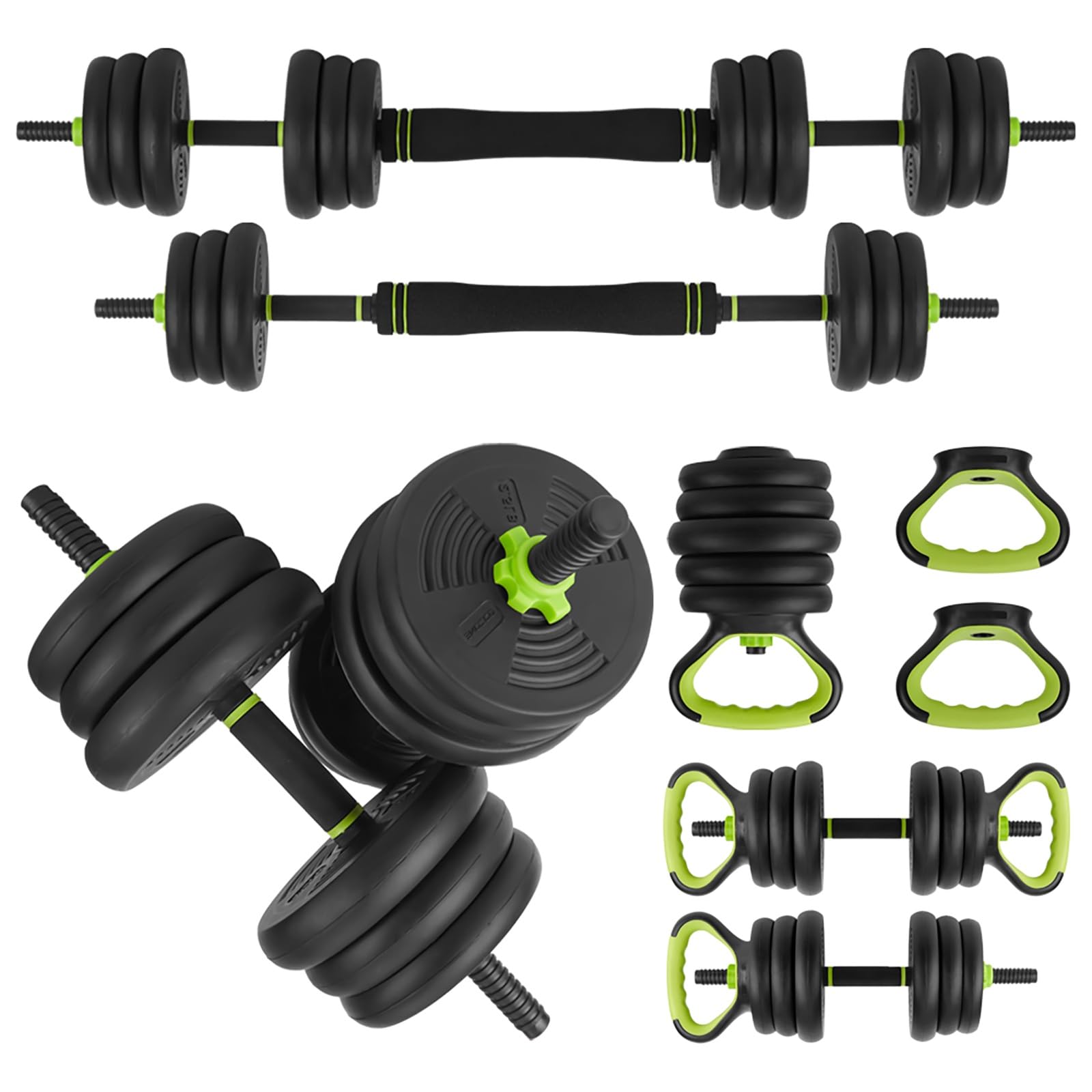 Adjustable Dumbbell Set 30 44 66 88Lbs Free Weight Set with Connector 4 In1 Dumbbells Set Used As