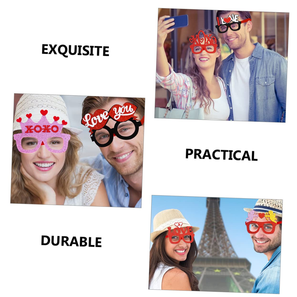 Alipis 18stücke Teiliges Set Valentinstag Herzbrillen Lustige Partybrillen Als Fotorequisiten Für Hochzeiten Und Besondere Anlässe Für Romantische Und Kreative Posen