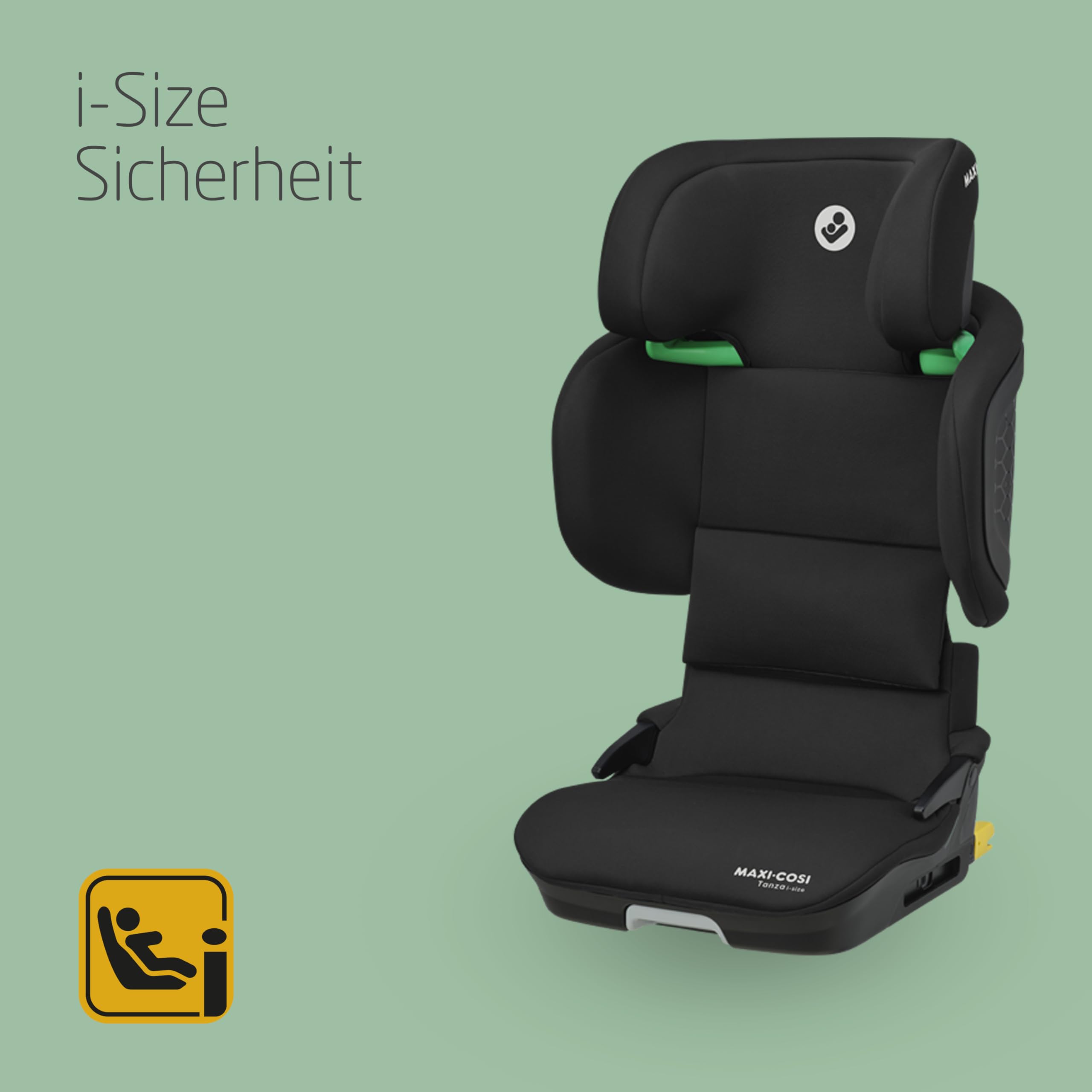 Maxi-Cosi Tanza i-Size Klappbarer Kindersitz 3,5-12 Jahren 100-150 cm G-CELL Seitenaufprallschutz Full Black
