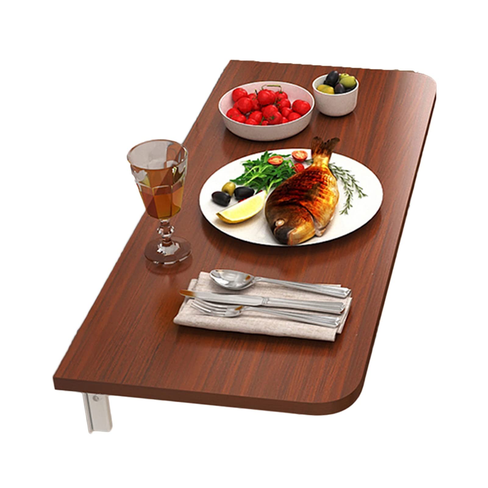 Table murale rabattable en bois avec plateau 120x50 cm pour petit espace