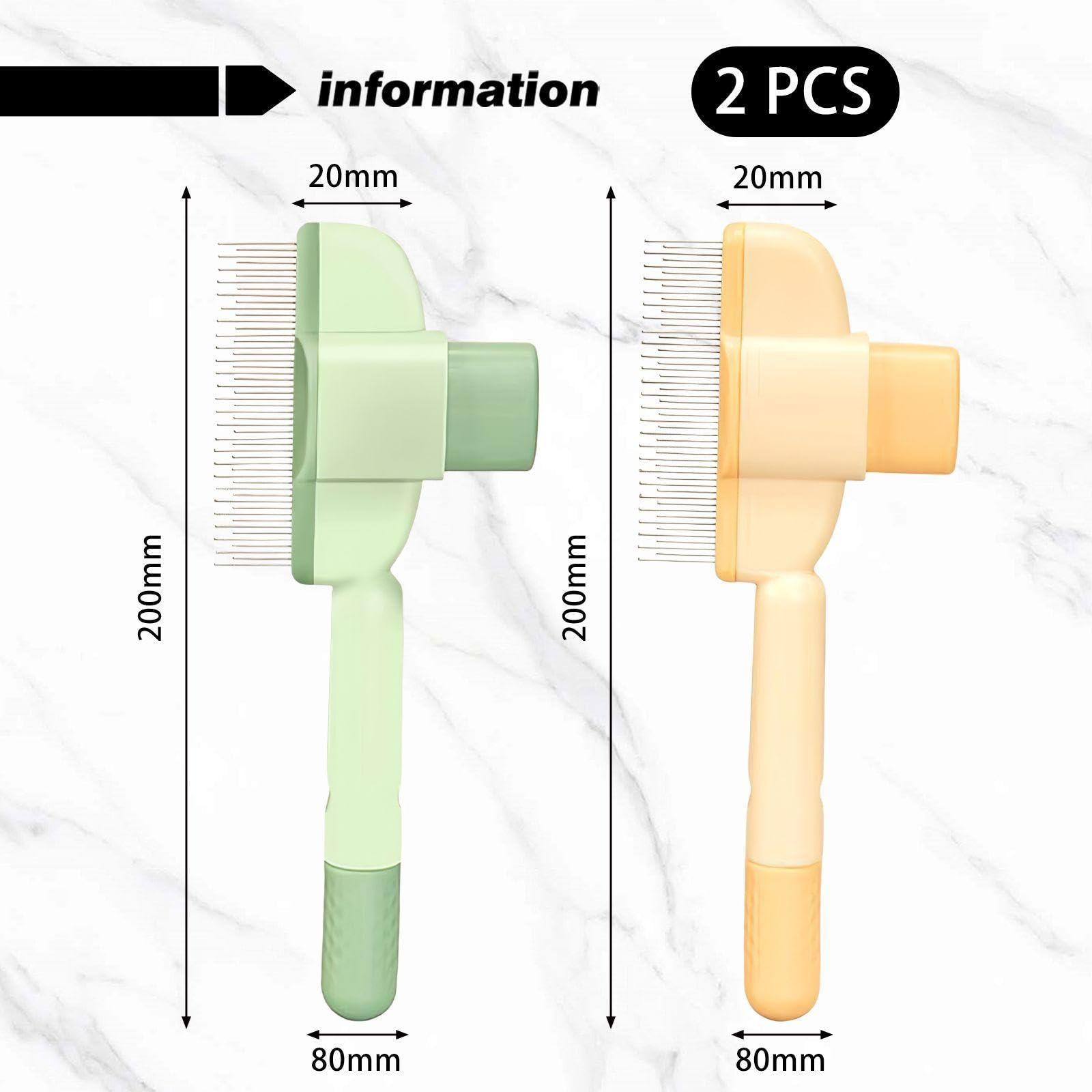 2 Morceaux De Peigne pour Animaux De Compagnie, Peigne Multifonctionnel, Outils De Nettoyage des Poils pour Animaux De Compagnie, Fournitures pour Animaux De Compagnie, Peigne À Nœuds.