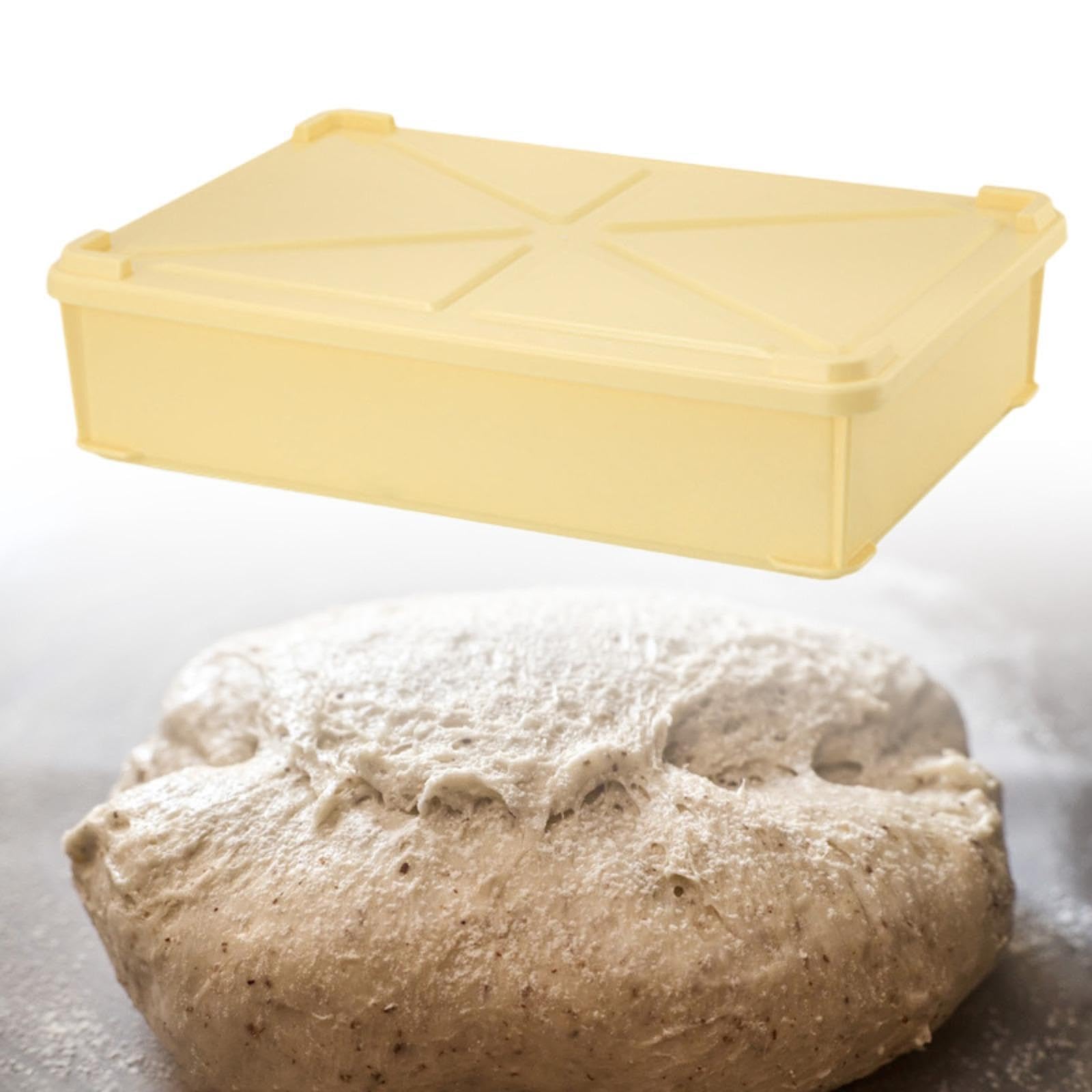 Caja para Pizza Contenedor de Bandeja de Fermentación Recipiente de Almacenamiento con Tapa en Material PP Resistente para Uso Pro, 20 litros Extragrande