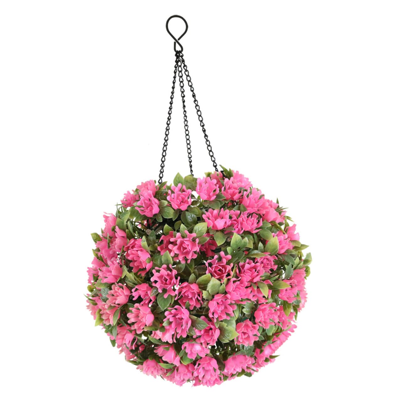 Housoutil Flower Grass Ball Chandelier Solar Hanging Plants Lamp Romantic Decoration Tree Decoration Party Decoration Boxwood Lantern Flowers and Plants Decorative Ball Ceiling Plastic
