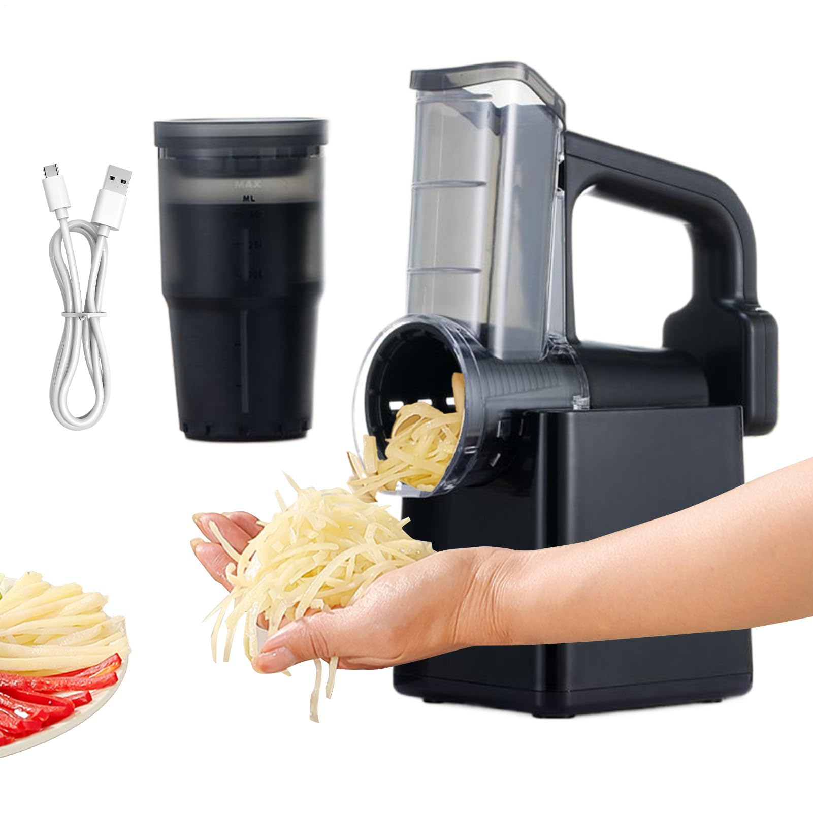 Affettatrice Elettrica per Verdure Affettatrice Multiuso Rapida e Grattugia