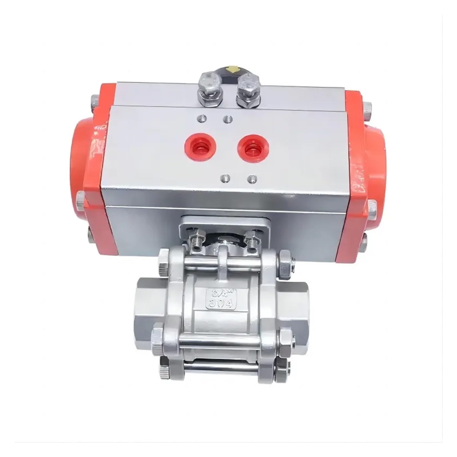 DN65 Pneumatic Actuator Ball Valve Stainless Steel 304 Double Acting Cylinder Actuator Ball Valve