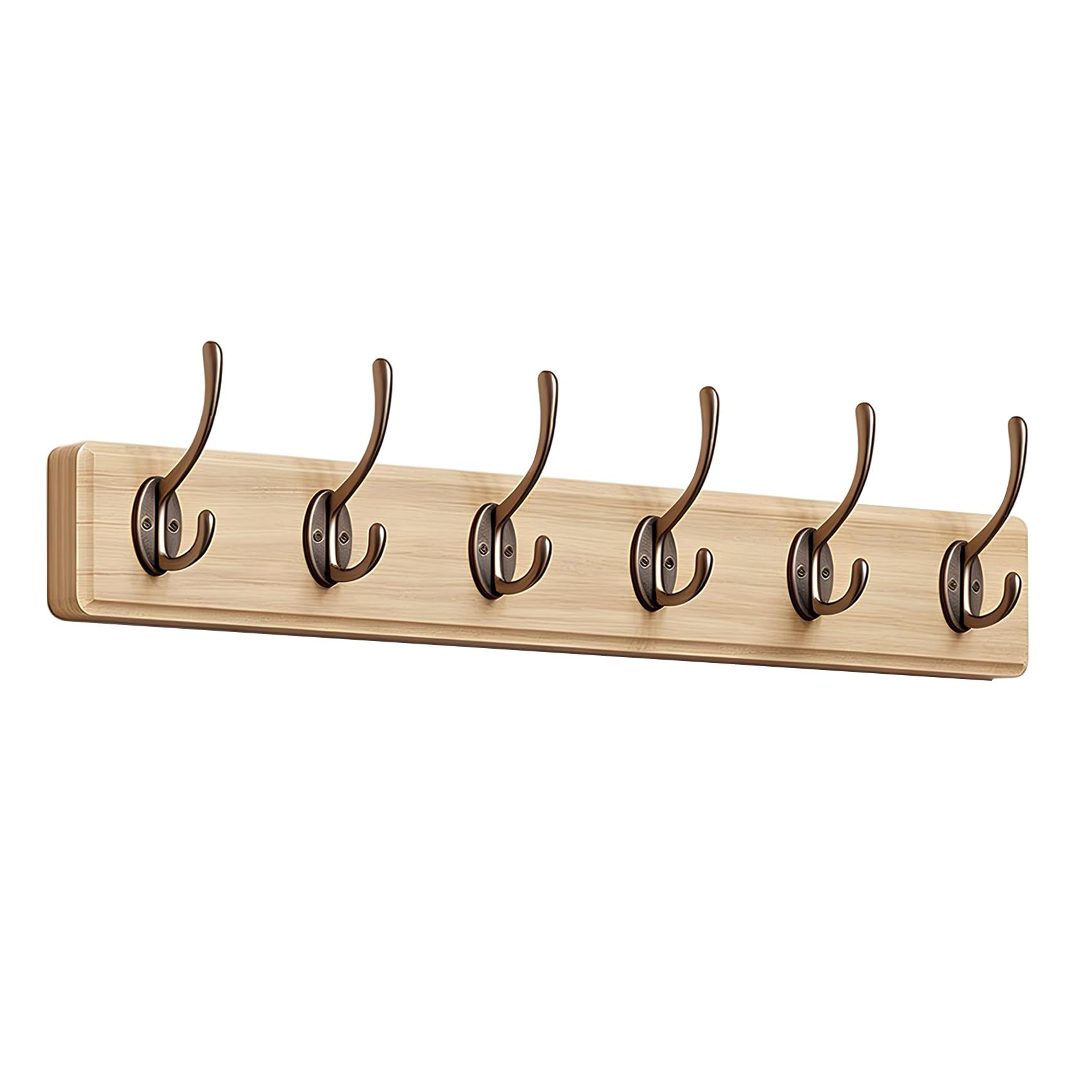 Tzufa Crude Wood Solid Wood Coat Hooks Wall Mounted Coat Rack Decorative Vintage Key Hanger
