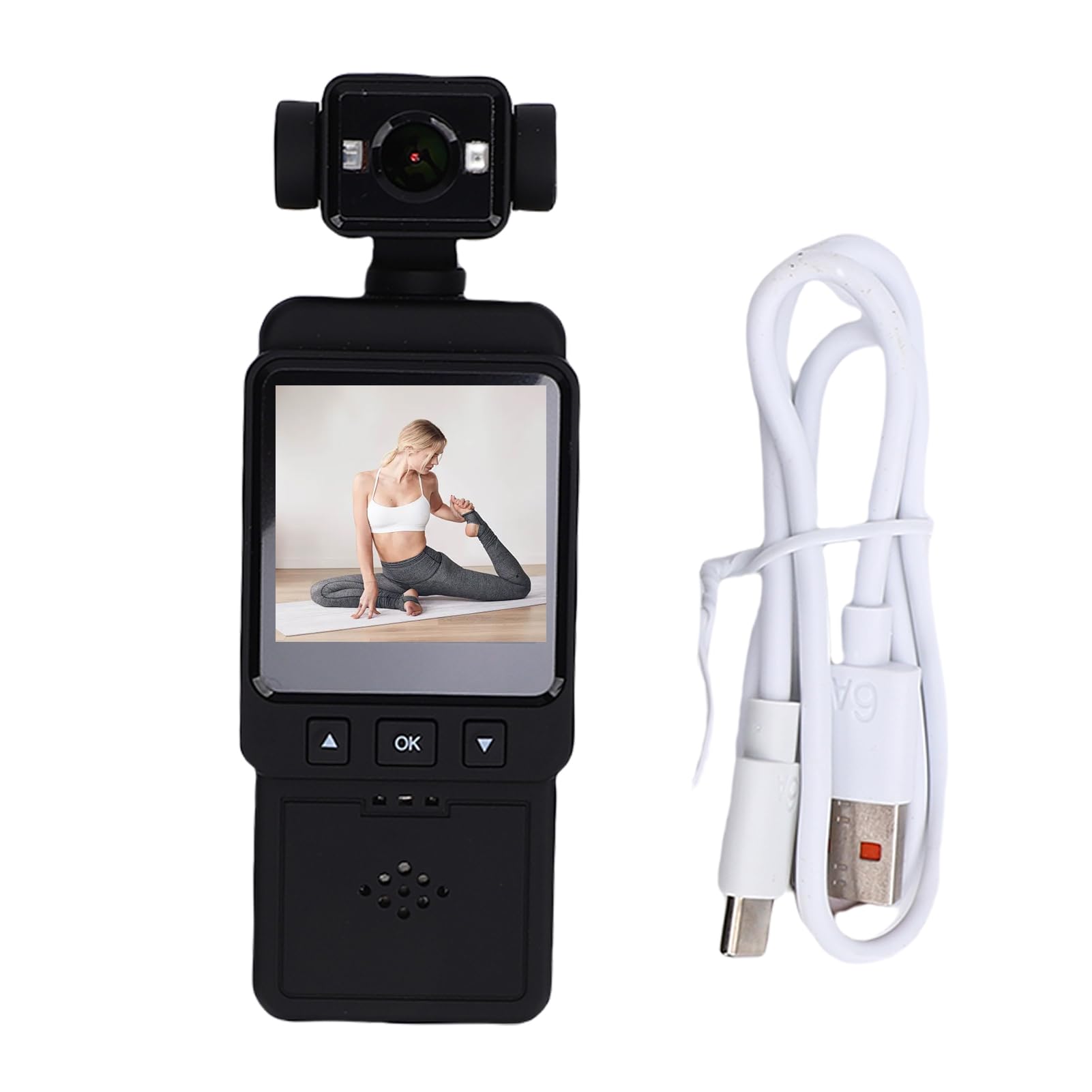 Denash Body Cam, 1080P HD Portable Wearable Camcorder with 360 Degree Rotatable Lens and Motion Detection, for Outdoor Sports Travel Meetings Law Enforcement-image-24