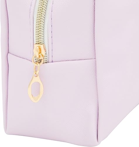 Miniatura 6 de Glamlily Paquete de 3 bolsas de maquillaje de piel sintética con cremallera, bolsas de cosméticos de viaje (3 colores pastel)