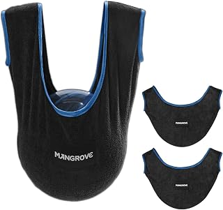 Mangrove Bowling Ball Polisher, Microfiber Bowling Towel See-Saw for Bowlers, Large Washable Bowling Shammy Seesaw, Ball Cleaner Holder Bag