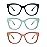 AMOMOMA 3 Pack Retro Oversized Reading Glasses for Women Blue Light Blocking Computer Readers Spring hinge AM6003 with Blue+Brown+Green Frame 2.50 x