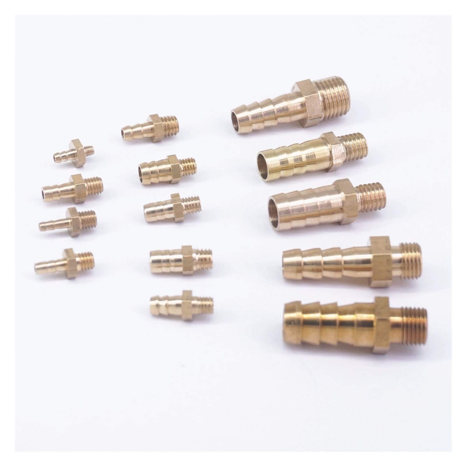 Tuanie Men's M5x0.8 To 4Mm Lnanqing-Brass Adapter Brass Splicer Coupler Fittings, Hose Barb I/D 2.5Mm 3Mm 4Mm 5Mm 6Mm 8Mm 10Mm X Metric M5 M6 M8 M10 M12 Garden Hose Connector (Color : )