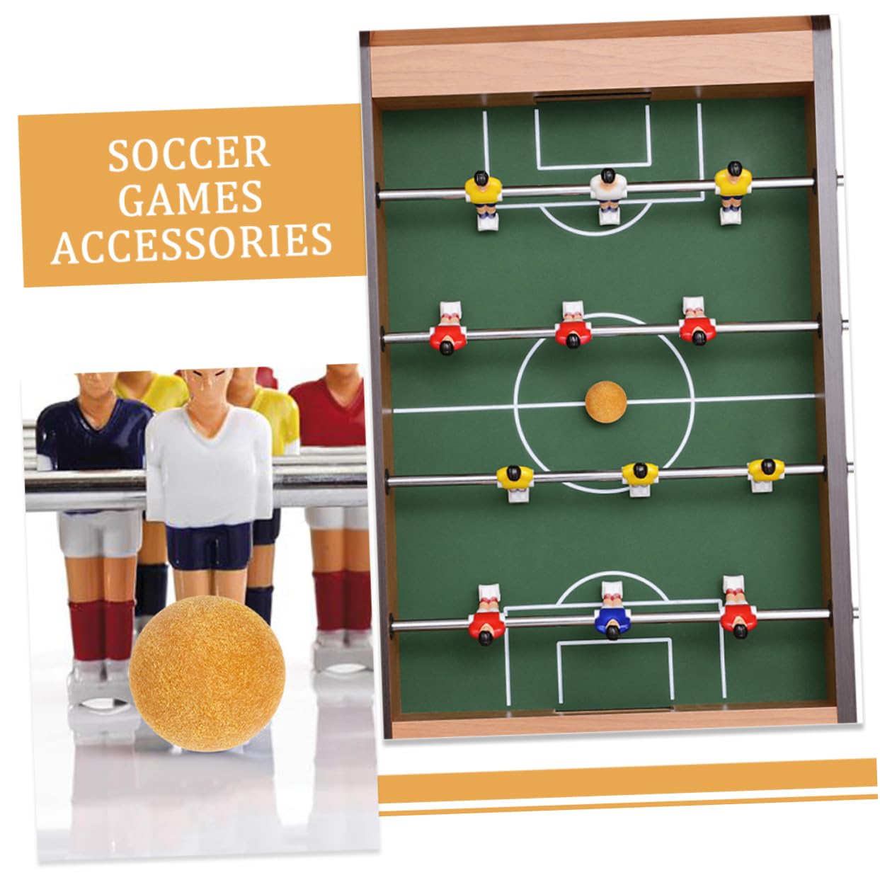 Alasum 30piezas Bolas De Futbolín Amarillas para Mesa Accesorios De Repuesto para Futbolines para Adultos Hogar y Tiendas