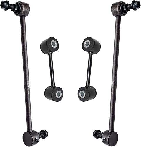 Miniatura 76 de Detroit Axle - 4 barras estabilizadoras para Jeep Grand Cherokee Commander 2005-2010 2006 2007 2008 2009 de repuesto delantero y trasero