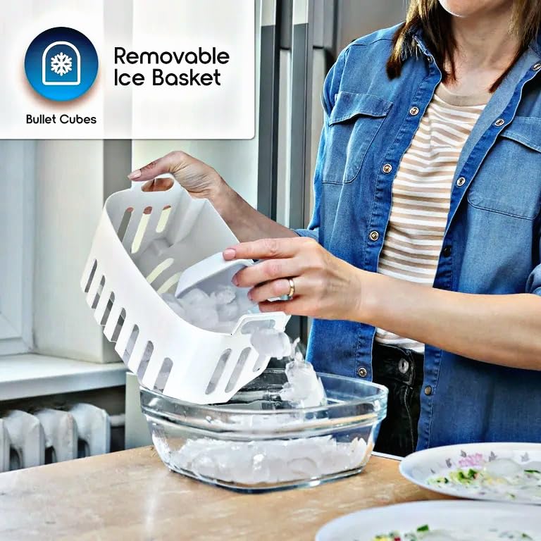 Person removing ice basket