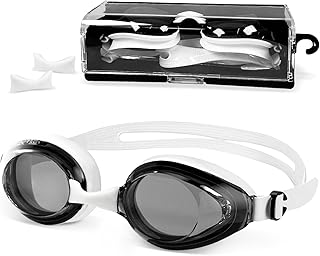 Shortsighted Swim Goggles Leakproof Anti-Fog UV Protection for Nearsighted Adults Women and Youth