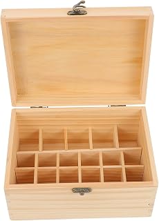 FRCOLOR 4 pcs 23 Wooden Essential Oil Box Wooden Essential Oil case bin Organizer Essential Oils Travel