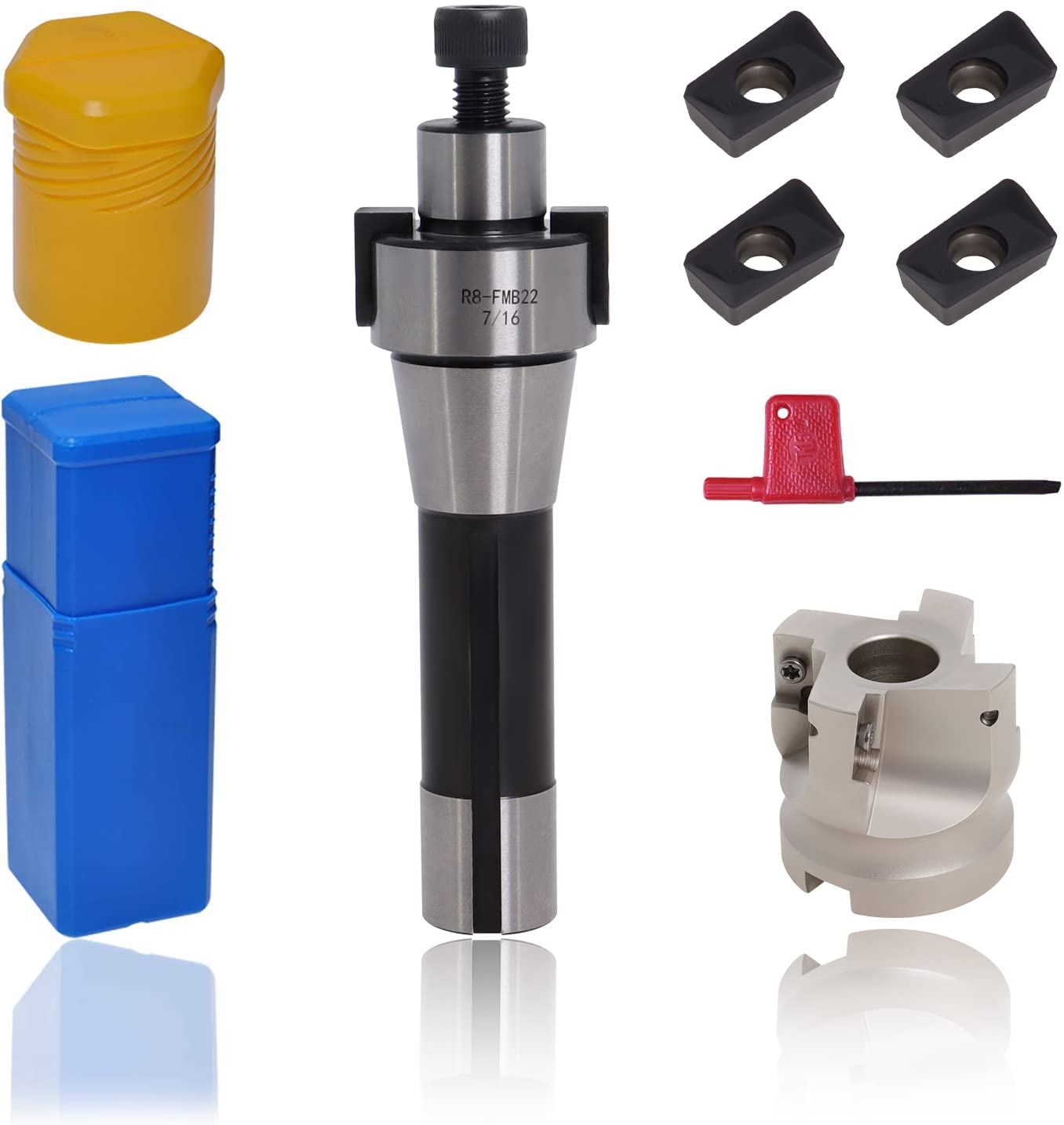 Buy R8 FMB22 Shank Face Mill Arbor with 400R 50mm Face Milling Cutter