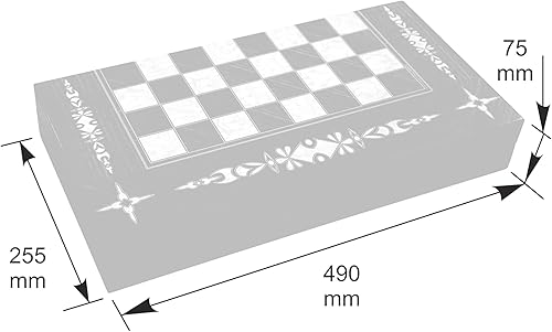 Miniatura 2 de LaModaHome - Juego de backgammon turco para adultos y niños, incluye tazas de dados, tabla plegable, juego de mesa clásico de backgammon de viaje de