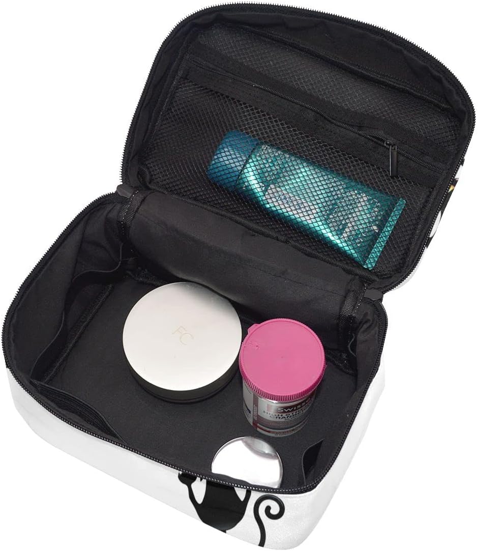 Makeup Bag Cat Paw Print Travel Cosmetic Bags Organizer Train Case Toiletry Make Up Pouch - Image 4