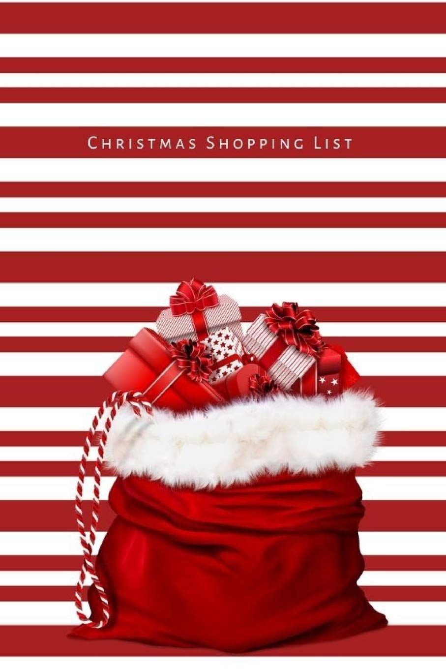 Christmas Shopping List: Basic Blank checklist for food, cooking, baking, dinner and holiday gift ideas. Holiday shopping list notebook journal to write in gift ideas - with Santa list interior.