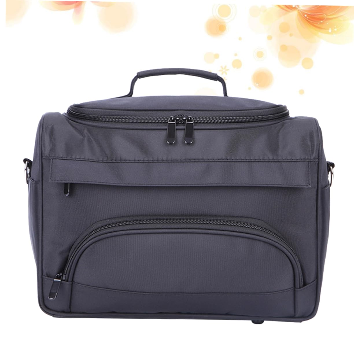 Paquet de Rangement pour Outils de Coiffure Noir en Tissu Bandoulière | Multi Compartiments, pour Matériel de Salon et Accessoires, Format Pratique pour Transport Quotidien