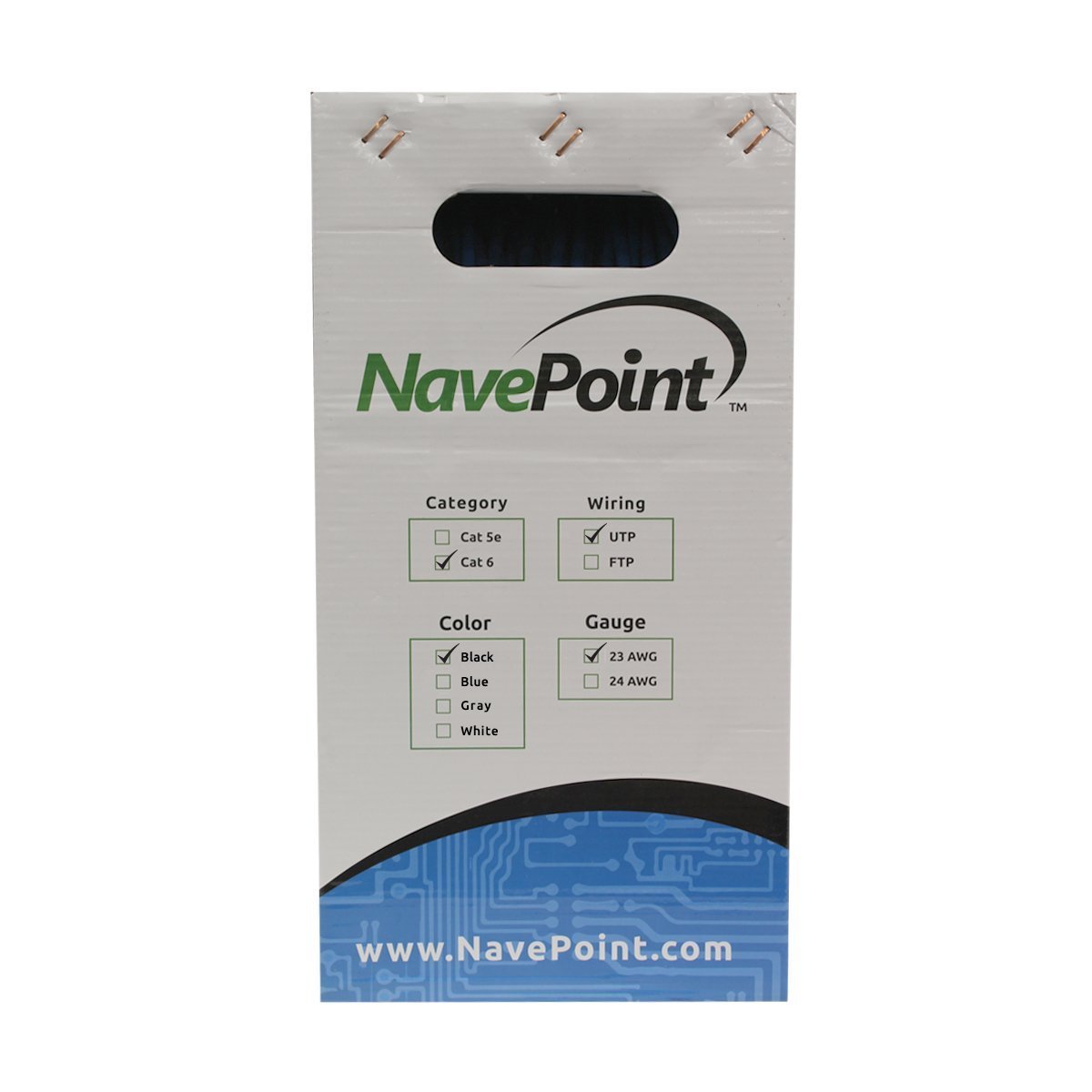 Amazon | NavePoint Cat6ライザー (CMR) 1000フィート ブラック