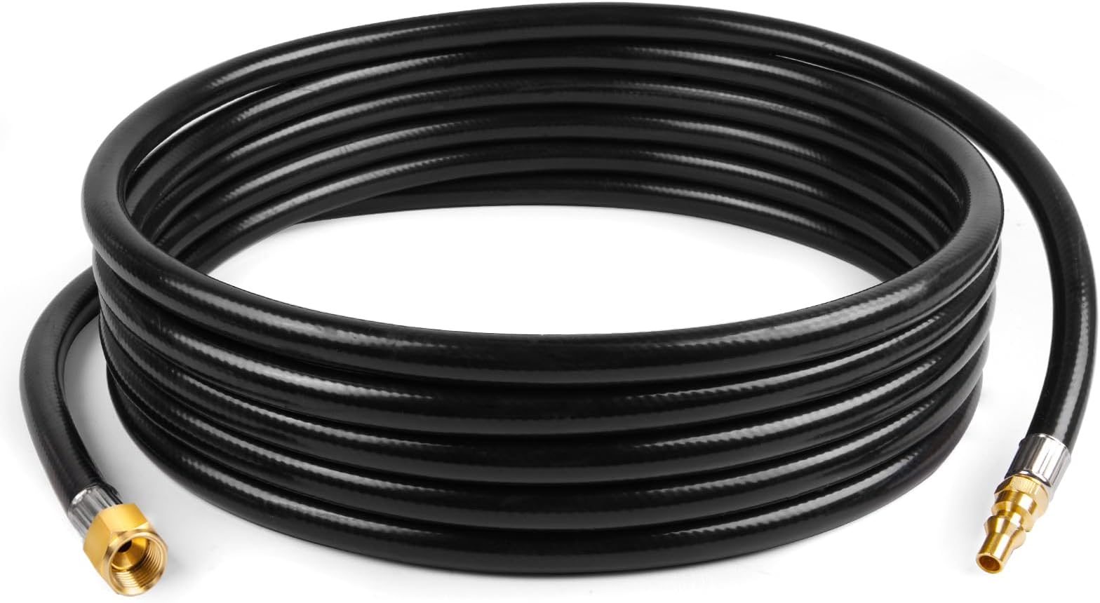 18-Foot RV Quick Connect Propane Hose for Portable Fire Pit, Camp Chef Explorer, Outland Living Fire Bowl, Camping Grill and More
