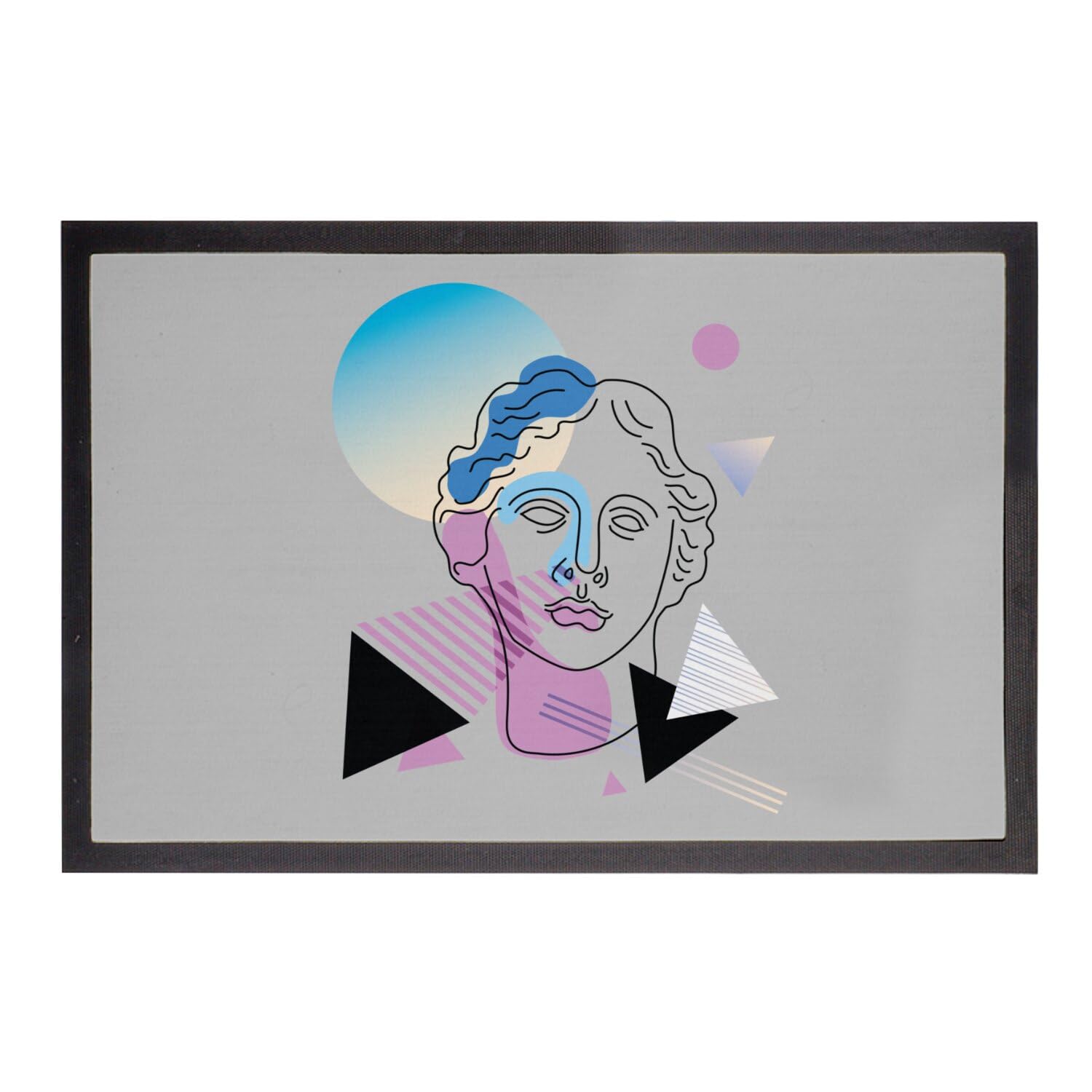 Paillasson gris 60x40cm résistant et élégant pour garder une entrée propre et design