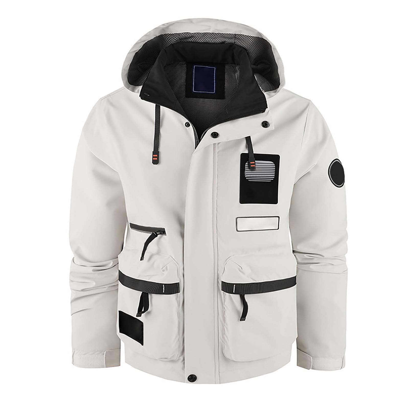 Giacca da Sci Montagna Calda Invernale Parka da Neve Imbottita Cappotto da Snowboard in Pile con Cappuccio Impermeabile Uomo Leggere Giubbotto da Coppia, Spessa Giacca in Cotone Termico