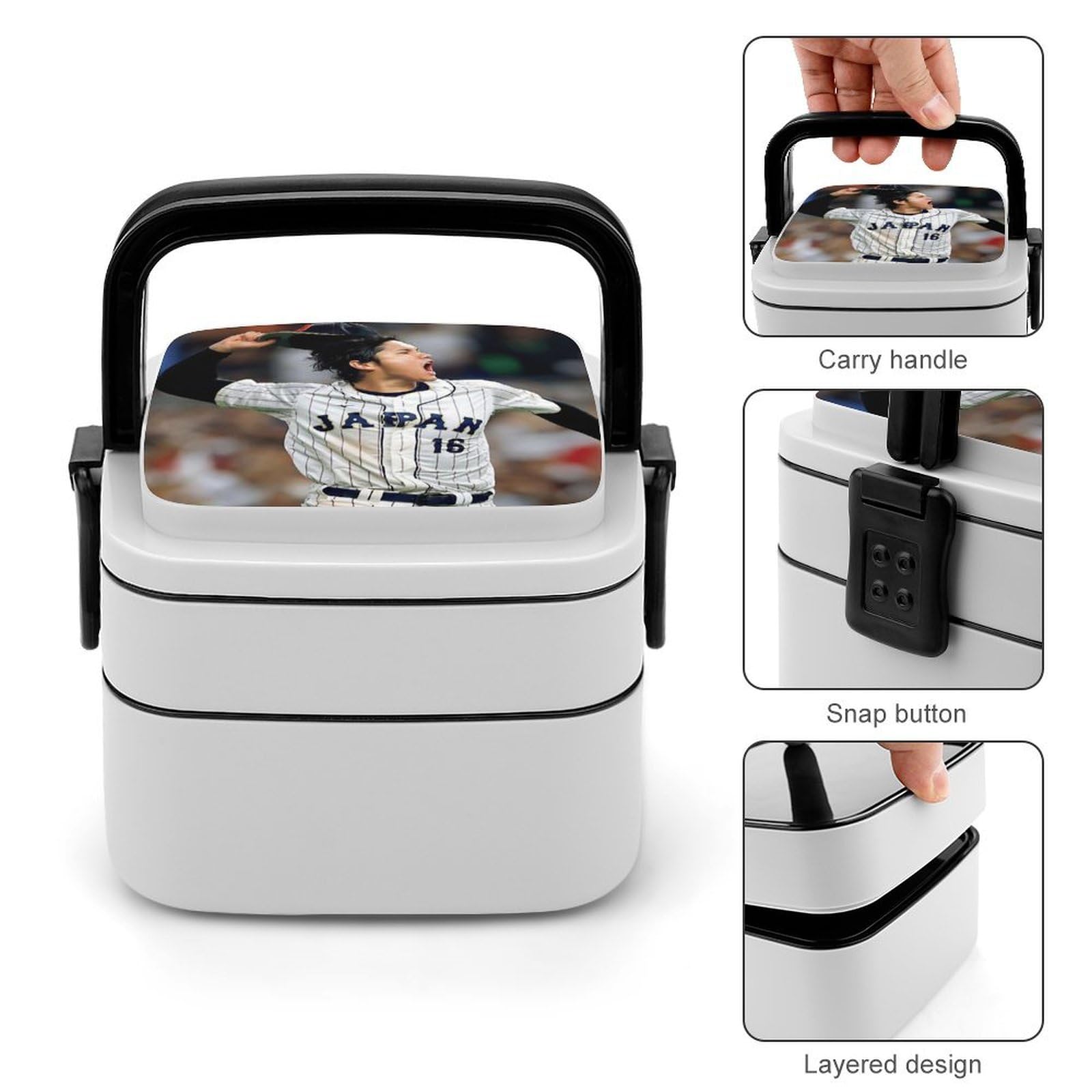 Amazon | 大谷翔平 (19) ランチボックス 二層 食器付き アニメグッズ