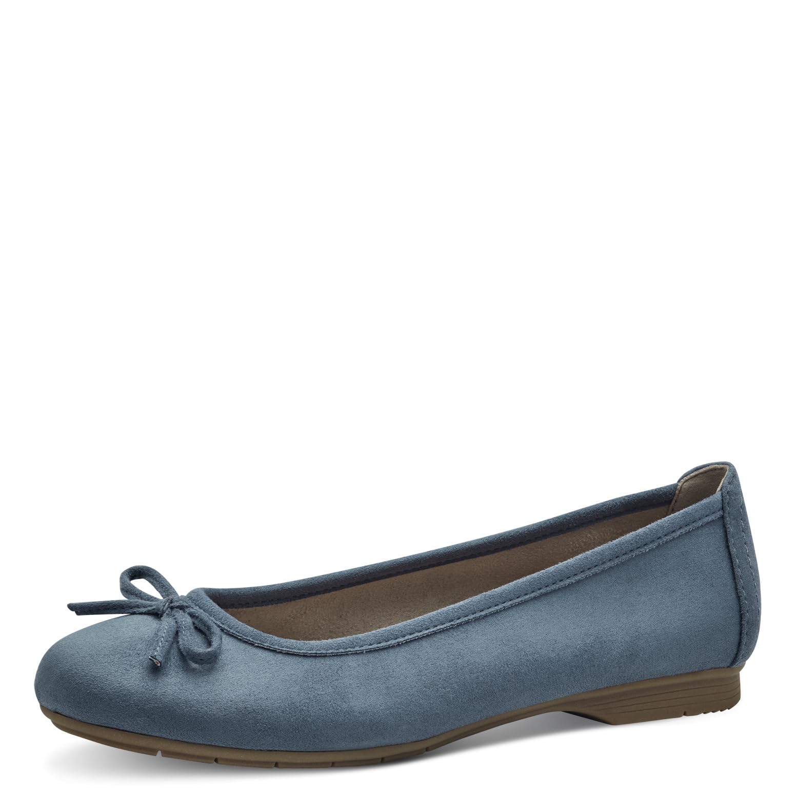 Jana Women’s Ballerinas with Bow Vegan, Denim, 3,5 UK