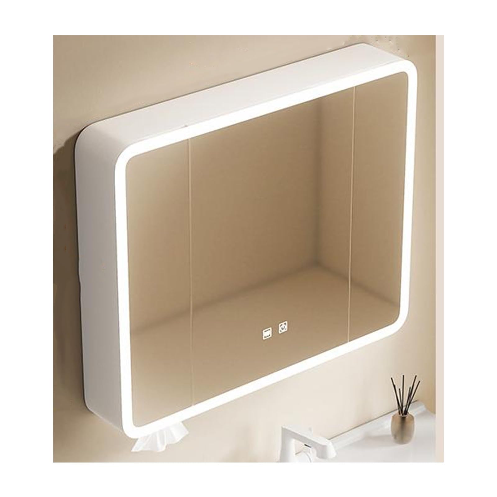 Armoire à pharmacie murale 27,5 pouces avec porte simple à fermeture amortie et miroir