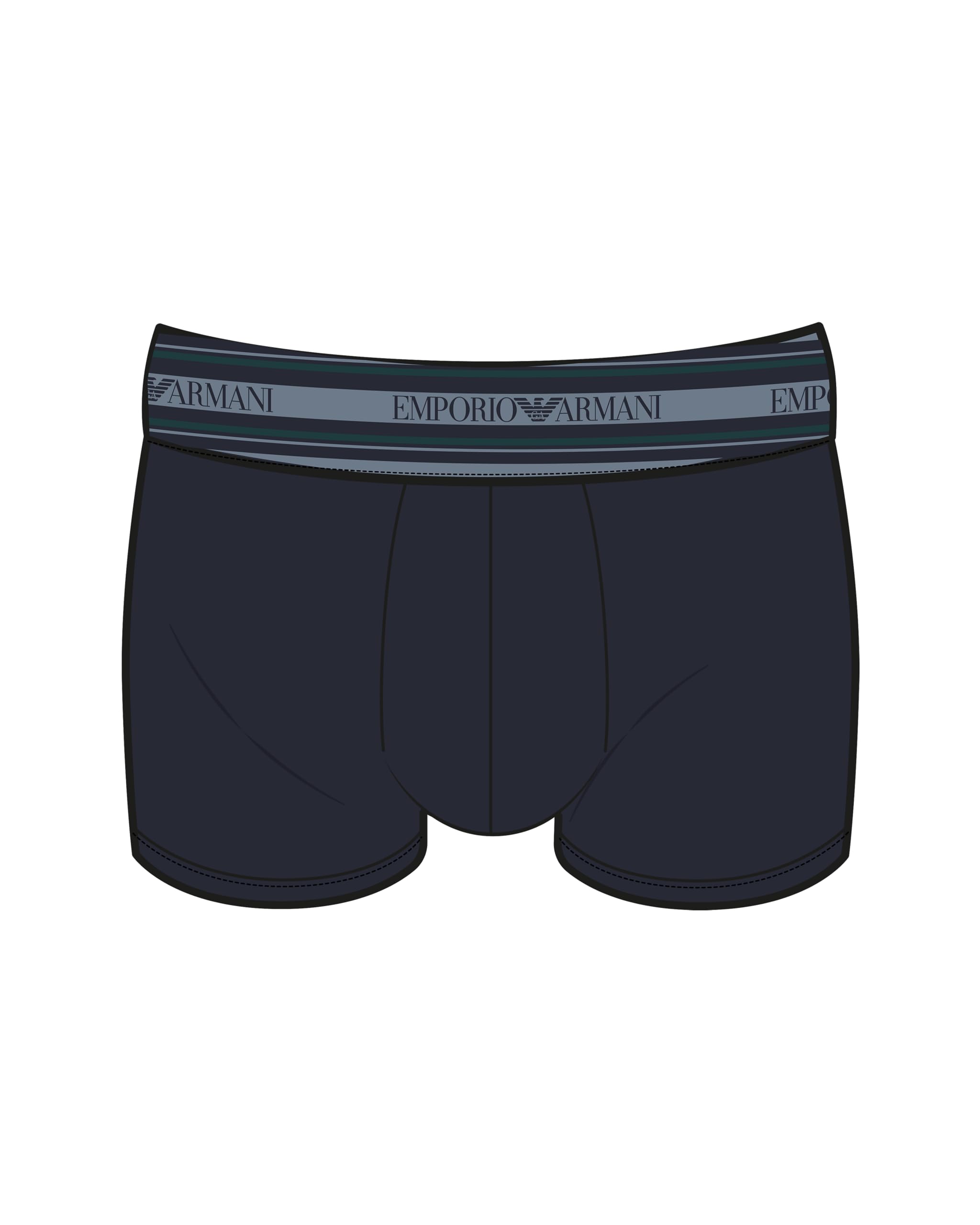 Emporio Armani Man's Textured Elastic Trunk Blue M
